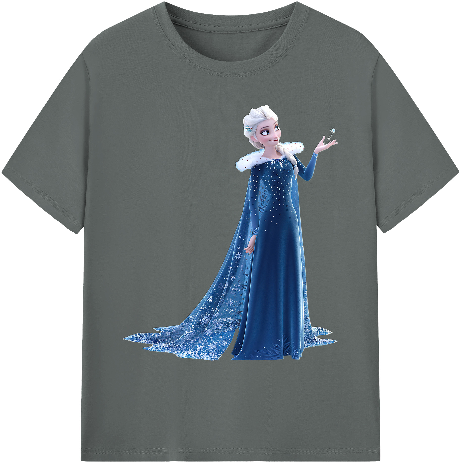 （画像用） アナと雪の女王 アンナ エルサ Frozen Anna Elsa 綿100％ メンズ半袖Tシャツ｜肌触りやわらか＆通気性